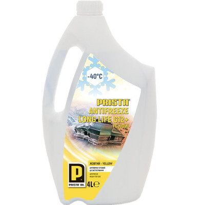 Антифриз Prista Long Life G12+ Yellow 4л (готовий жовт.) (шт.) Антифриз Prista Long Life G12+ Yellow 4л (готовий жовт.) (шт.)