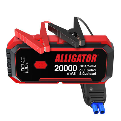 Пусковий пристрій Alligator 12В 800-1600A з функцією Power Bank 20000mAh (JS843)