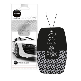 Ароматизатор для авто Aroma Car Prestige Card Chrome серебряный автомобильный (83544)