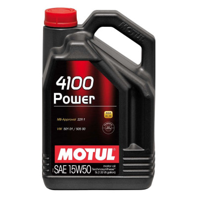Моторное масло MOTUL 4100 Power SAE 15W-50 5л Моторное масло MOTUL 4100 Power SAE 15W-50 5л