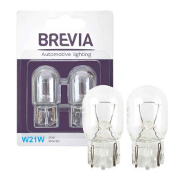 Галогенные автолампы Brevia W21W 12V комплект 2 штуки (12310B2)