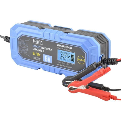 Зарядний пристрій для акумуляторів Brevia Power 6А для батарей до 150 Ач (20600EP)