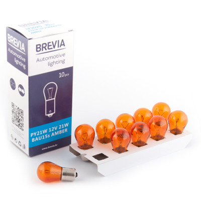 Галогенная лампа BREVIA PY21W AMBER 12V 21W 12302C Галогенная лампа BREVIA PY21W AMBER 12V 21W 12302C