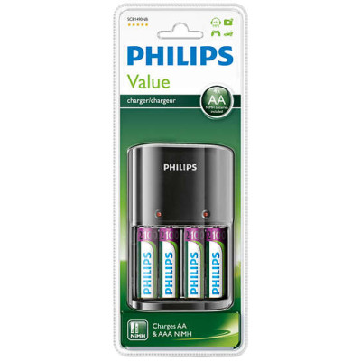 Зарядний пристрій з акумуляторами Philips Battery charger SCB1490NB/12 incl.4x AA 21(блістер) (шт.) Зарядний пристрій з акумуляторами Philips Battery charger SCB1490NB/12 incl.4x AA 21(блістер) (шт.)