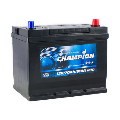 Автомобильный аккумулятор Black 70 Ah/12V Champion Japan Euro Автомобильный аккумулятор Black 70 Ah/12V Champion Japan Euro