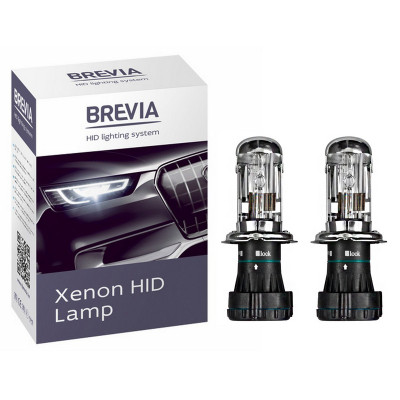 Ксенонова лампа Brevia H4 5000K набір 2 лампи для авто освітлення (12450)