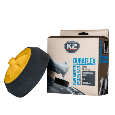 Губка для полірування K2 Duraflex на липучці чорна 150 мм х 50 мм (L644) Губка для полірування K2 Duraflex на липучці чорна 150 мм х 50 мм (L644)