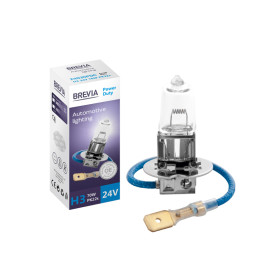 Галогенна автолампа Brevia H3 Power Duty 24V для спецтехніки 1 штука (24030PDC)
