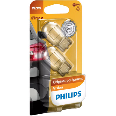 Автолампа вказівна Philips 12065 W21W-02B 12V (W3x16d) (блістер) (шт.) Автолампа вказівна Philips 12065 W21W-02B 12V (W3x16d) (блістер) (шт.)