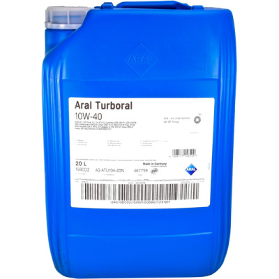 Олива моторна Aral Turboral 10W-40, 20л (шт.) Олива моторна Aral Turboral 10W-40, 20л (шт.)