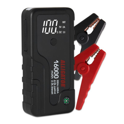 Пусковое устройство Alligator 12В 300-600A Power Bank 16000mAh для авто JS841 Пусковое устройство Alligator 12В 300-600A Power Bank 16000mAh для авто JS841