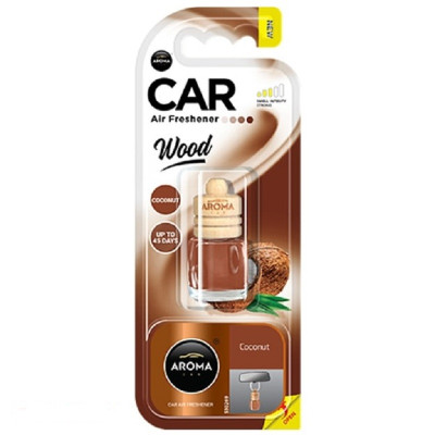 Автомобильный ароматизатор Aroma Car Wood Coconut 6 мл для салона машины (83013)