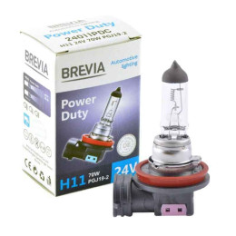 Галогенна автолампа Brevia H11 Power Duty 24V одна штука для авто (24011PDC)