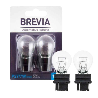 Галогенные автолампы Brevia P27/7W 12V 27/7W комплект 2 штуки в блистере (12339B2)