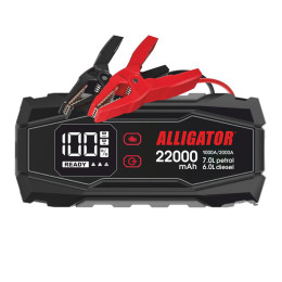 Пускозарядний пристрій Alligator 12В 1000-2000A Power Bank 22000mAh для авто (JS845)