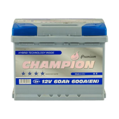 Автомобильный аккумулятор 60 Ah/12V Champion Premium Euro Автомобильный аккумулятор 60 Ah/12V Champion Premium Euro
