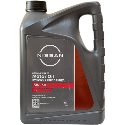 Олива NISSAN Motor Oil 5W-30 C3, 5л (шт.) Олива NISSAN Motor Oil 5W-30 C3, 5л (шт.)