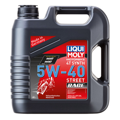 Олива для 4-тактних двигунів - Motorbike 4T Synth Street Race 5W-40 4л. Олива для 4-тактних двигунів - Motorbike 4T Synth Street Race 5W-40 4л.