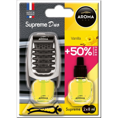Ароматизатор автомобильный Aroma Car Supreme Duo ванильный 8 мл для авто (92251) Ароматизатор автомобильный Aroma Car Supreme Duo ванильный 8 мл для авто (92251)