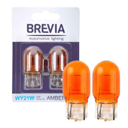 Галогенові лампи Brevia WY21W Amber для автомобіля комплект 2 штуки (12312B2)