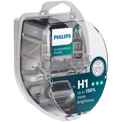 Автолампа Philips H1 12258XVPS2 X-tremeVision Pro150 +150% 12V 55W (P14,5s) S2 (блістер) (шт.) Автолампа Philips H1 12258XVPS2 X-tremeVision Pro150 +150% 12V 55W (P14,5s) S2 (блістер) (шт.)
