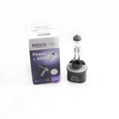 Галогеновая лампа Brevia H27/1 Power +30% 12V 27W 12271PC Галогеновая лампа Brevia H27/1 Power +30% 12V 27W 12271PC